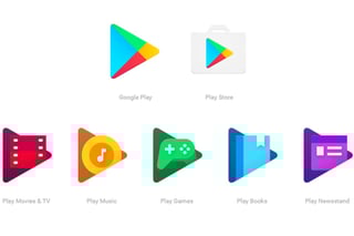Google Play new logos